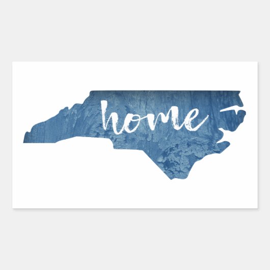 North Carolina Home Houtkorrel Rechthoekige Sticker (Voorkant)