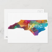North Carolina HOME Low Poly Briefkaart (Voorkant / Achterkant)