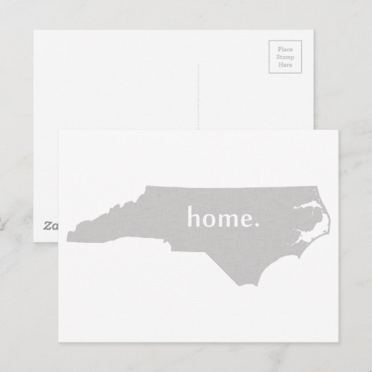 North Carolina home silhouette state map Briefkaart (Voorkant / Achterkant)
