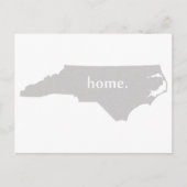 North Carolina home silhouette state map Briefkaart (Voorkant)