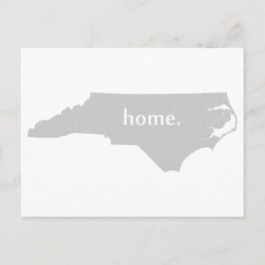 North Carolina home silhouette state map Briefkaart (Voorkant)