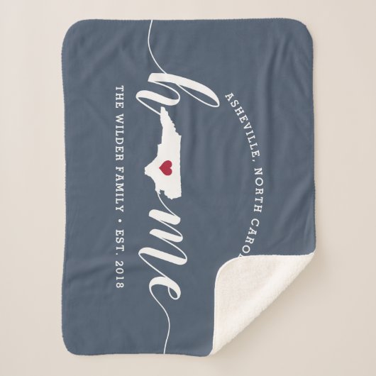 North Carolina Home State Persoonlijk Sherpa Deken (Voorkant)