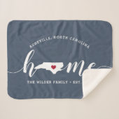 North Carolina Home State Persoonlijk Sherpa Deken (Voorkant (horizontaal))