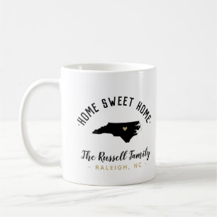 North Carolina Home Sweet Home Familie Monogram Mo Koffiemok