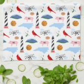 North Carolina Iconen Keukenhanddoek (Gevouwen)