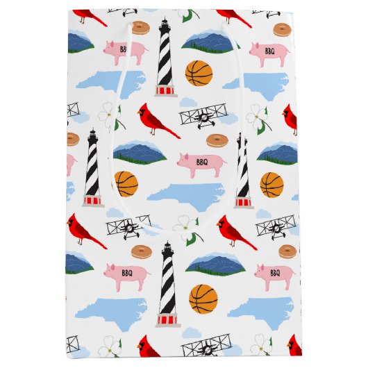 North Carolina Icons Gift Bag Medium Cadeauzakje (Voorkant)