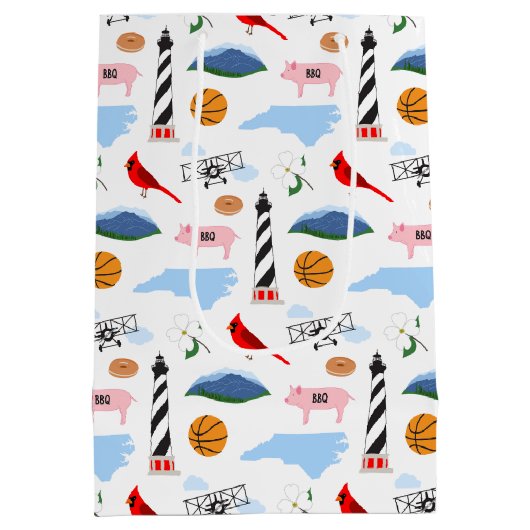 North Carolina Icons Gift Bag Medium Cadeauzakje (Achterkant)