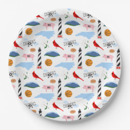 North Carolina Icons Papieren Borden Bordje