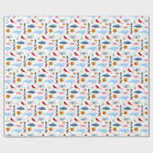 North Carolina Icons Wrapping Paper Cadeaupapier (Vlak)