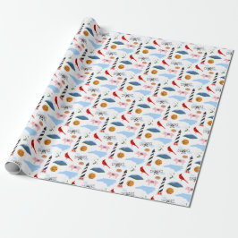 North Carolina Icons Wrapping Paper Cadeaupapier