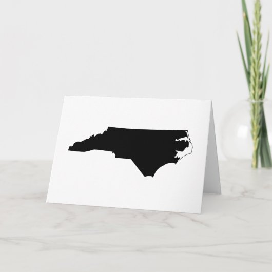 North Carolina in Black en White Kaart (Voorkant)