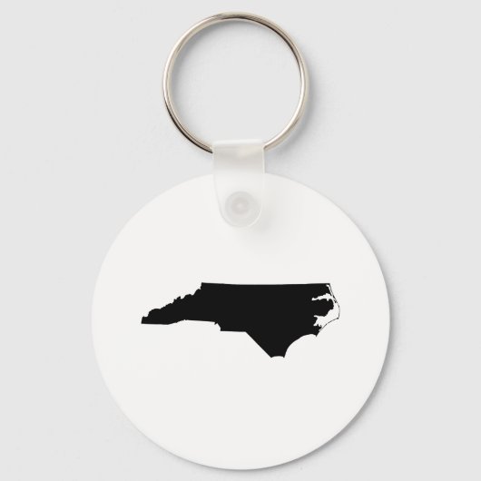 North Carolina in Black en White Sleutelhanger (Voorkant)
