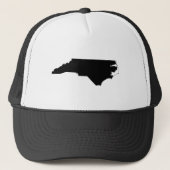 North Carolina in Black en White Trucker Pet (Voorkant)