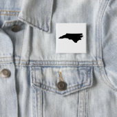 North Carolina in Black en White Vierkante Button 5,1 Cm (In situ)