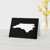 North Carolina in White en Black Kaart (Gele Bloem)