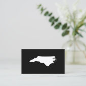 North Carolina in White en Black Visitekaartje (Staand voorkant)