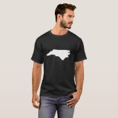 North Carolina in wit en zwart T-shirt (Voorkant volledig)