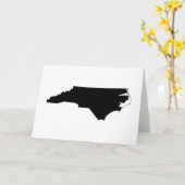 North Carolina in zwart en wit Kaart (Gele Bloem)