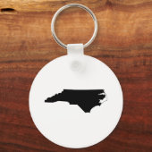 North Carolina in zwart en wit Sleutelhanger (Voorkant)