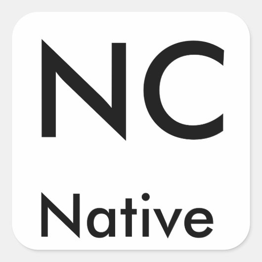 North Carolina inheemse stickers (zwart/groot) (Voorkant)