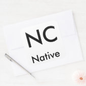 North Carolina inheemse stickers (zwart/groot) (Envelop)
