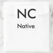 North Carolina inheemse stickers (zwart/groot) (Tas)