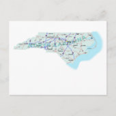 North Carolina Interstate Map Briefkaart (Voorkant)