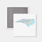 North Carolina Interstate Map Magnet (Voorkant / Achterkant)