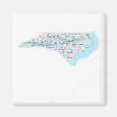North Carolina Interstate Map Magnet (Voorkant)