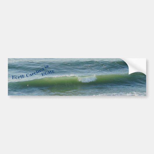 North Carolina is Home Ocean Wave Bumpersticker (Voorkant)