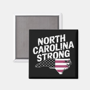 North Carolina is sterk met de vlag van de staat N Magneet
