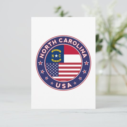 North Carolina Kaart (Staand voorkant)