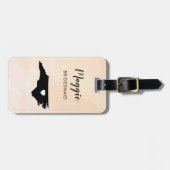 North Carolina kaart bagagerekje, bruiloftsfeest Bagagelabel (Voorkant horizontaal)