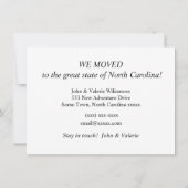 North Carolina kaart bewegende aankondiging (Achterkant)