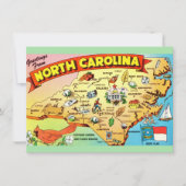 North Carolina kaart bewegende aankondiging (Voorkant)