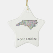 North Carolina-kaart Keramisch Ornament (Rechts)