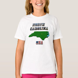 North Carolina kaart overzicht, foto en Amerikaans