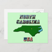 North Carolina kaart overzicht, foto en Amerikaans (Voorkant / Achterkant)
