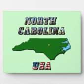 North Carolina kaart overzicht, foto en Amerikaans Fotoplaat (Voorkant)