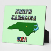 North Carolina kaart overzicht, foto en Amerikaans Fotoplaat (Zijkant)