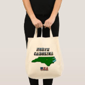 North Carolina kaart overzicht, foto en Amerikaans Tote Bag (Voorkant (product))