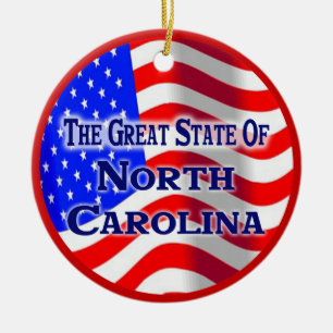 North Carolina Keramisch Ornament