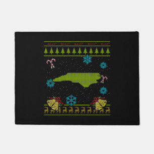 North Carolina Kerst Lelijk Shirt Deurmat