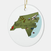 North Carolina kerstboomversiering Keramisch Ornament (Links)