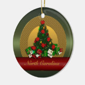 North Carolina kerstboomversiering Keramisch Ornament (Links)