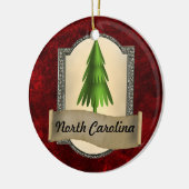 North Carolina-kerstversiering Keramisch Ornament (Links)