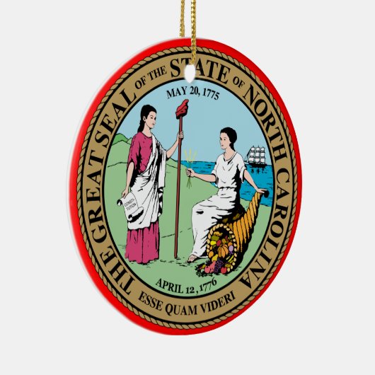 North Carolina* kerstversiering Keramisch Ornament (Rechts)