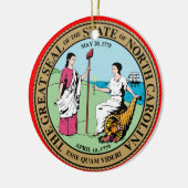 North Carolina* kerstversiering Keramisch Ornament (Links)