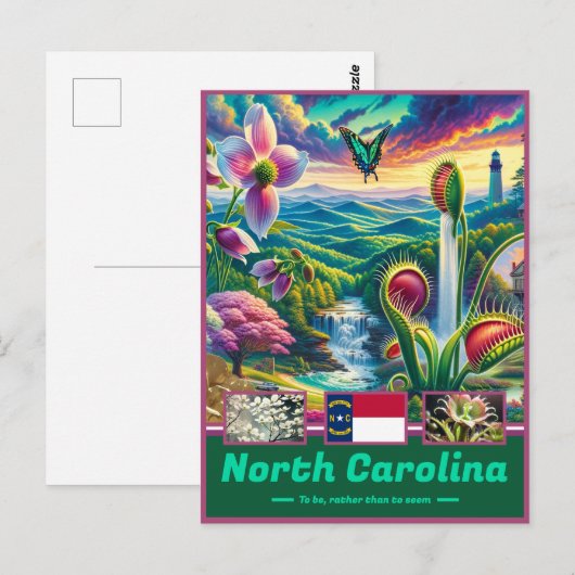 North Carolina koestert majestueuze landschappen Briefkaart (Voorkant / Achterkant)