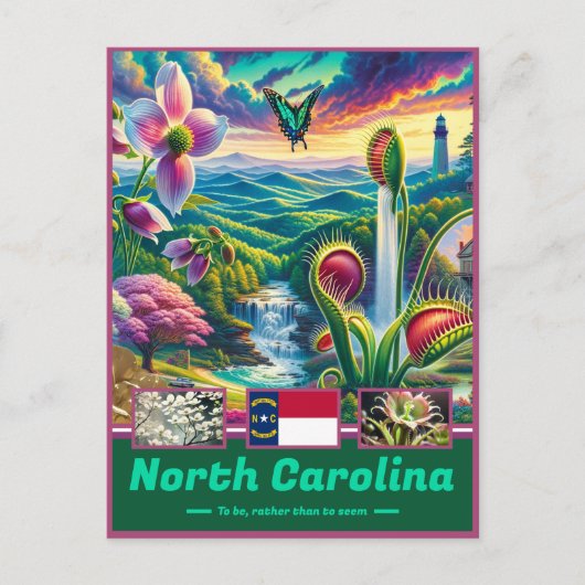 North Carolina koestert majestueuze landschappen Briefkaart (Voorkant)